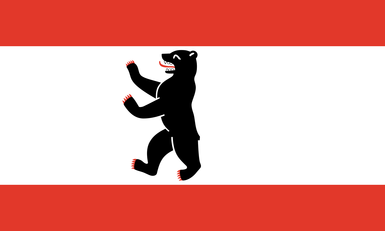 Berlínská vlajka | vlajka, prapor, symbol, vlaječka, obrázek | Země Německa |  1600x960 px