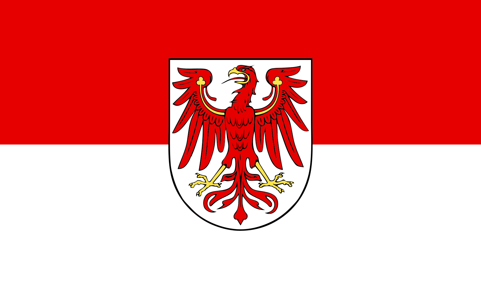 Braniborská vlajka | vlajka, prapor, symbol, vlaječka, obrázek | Země Německa |  1600x960 px