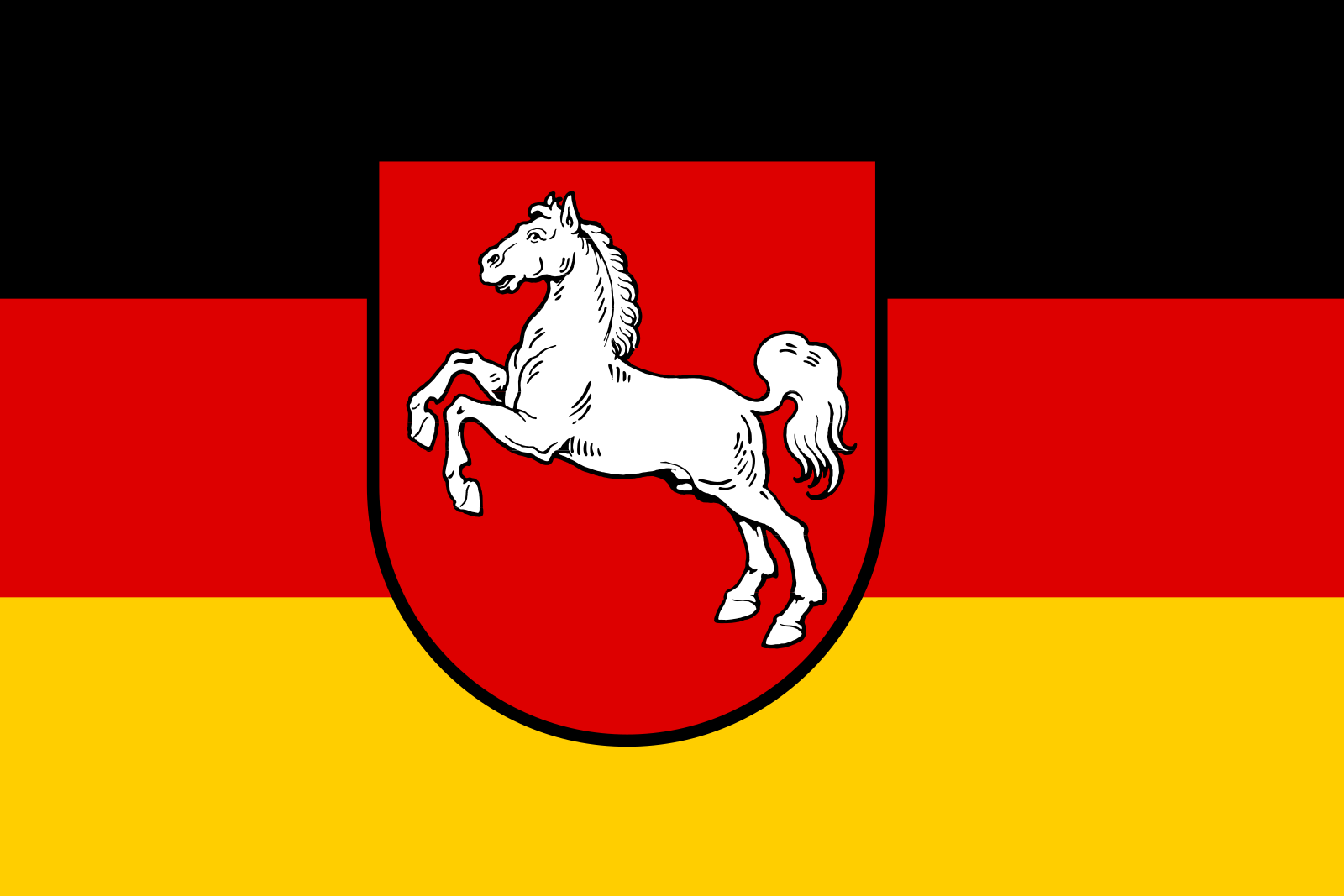 Dolnosaská vlajka | vlajka, prapor, symbol, vlaječka, obrázek | Země Německa |  1600x1067 px