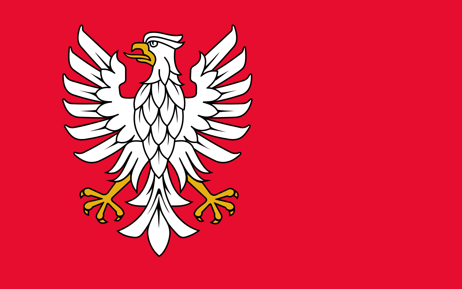 Vlajka mazovského vojvodství | vlajka, prapor, symbol, vlaječka, obrázek | Polská vojvodství |  1600x1000 px