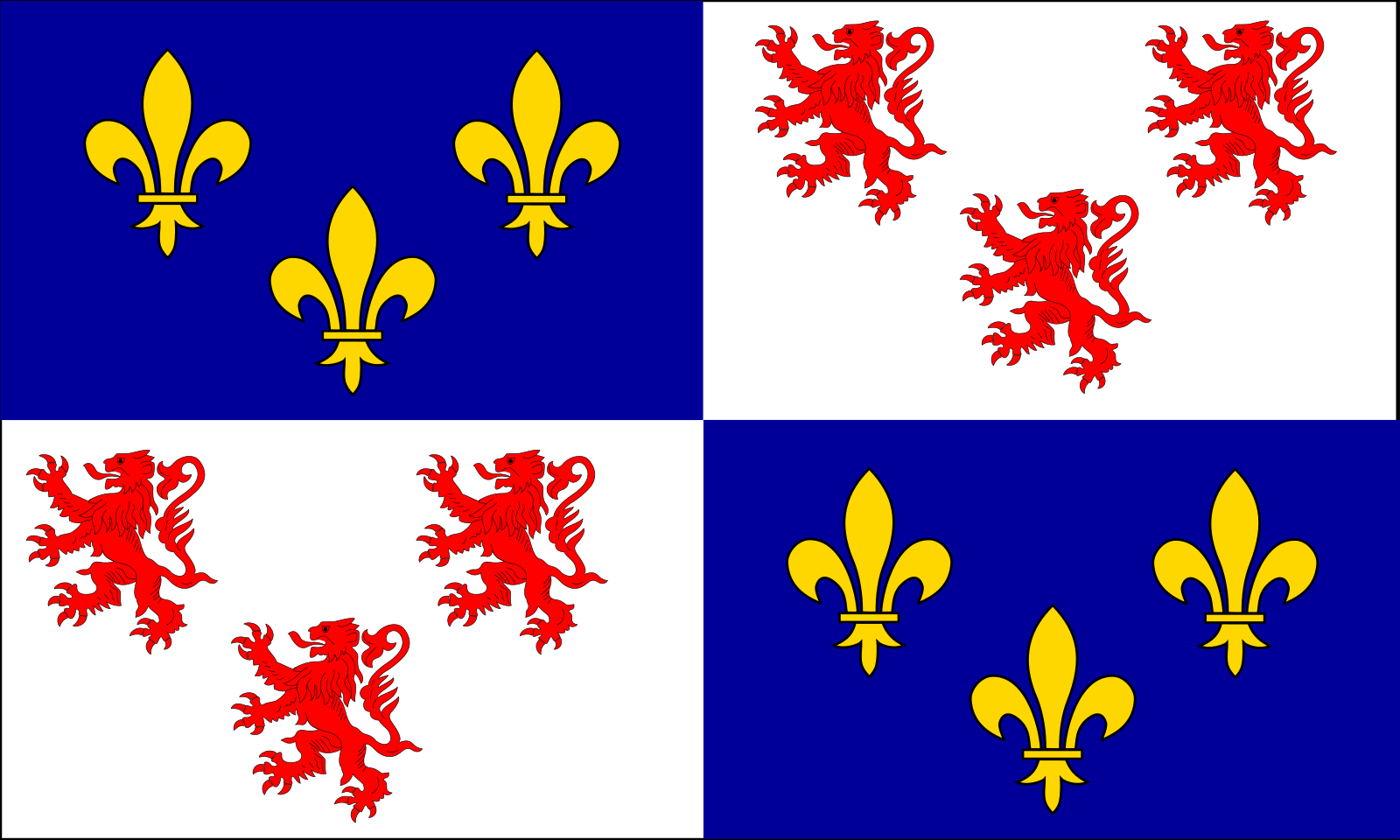 Vlajka Pikardie | vlajka, prapor, symbol, vlaječka, obrázek | Regiony Francie |  1600x960 px