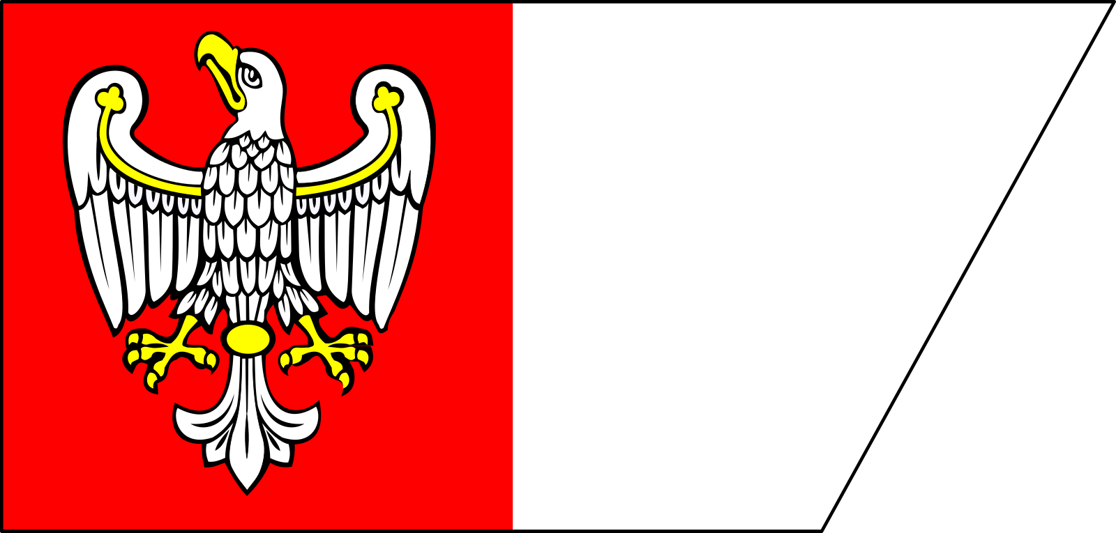 Vlajka velkopolského vojvodství | vlajka, prapor, symbol, vlaječka, obrázek | Polská vojvodství |  1600x765 px