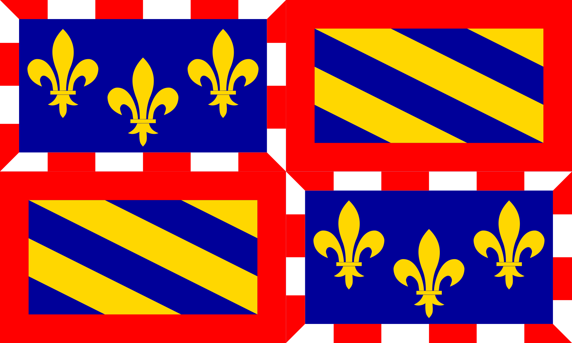 Burgundská vlajka | vlajka, prapor, symbol, vlaječka, obrázek | Regiony Francie |  1921x1153 px