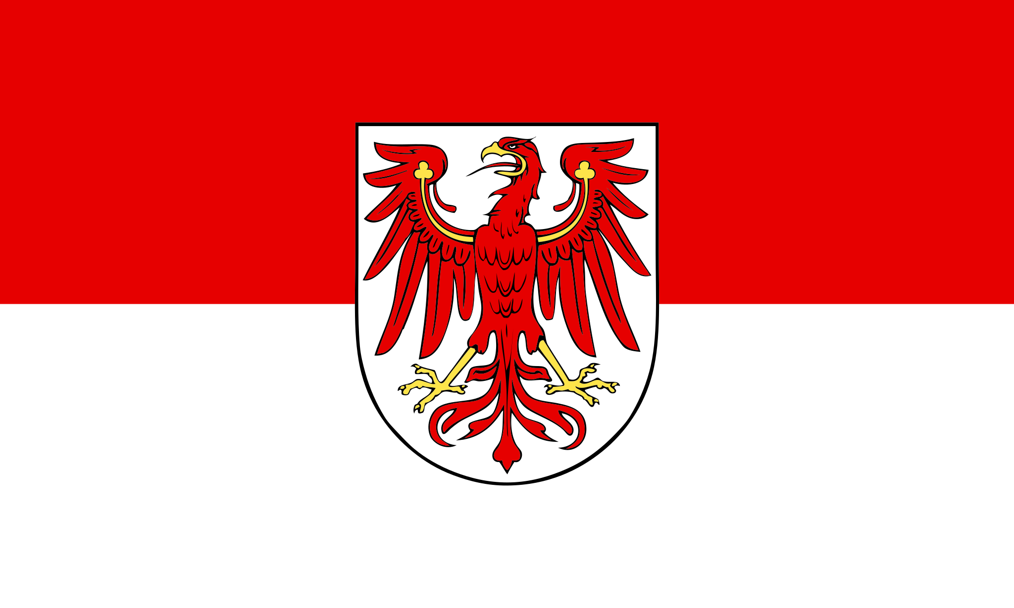 Braniborská vlajka | vlajka, prapor, symbol, vlaječka, obrázek | Země Německa |  2048x1229 px