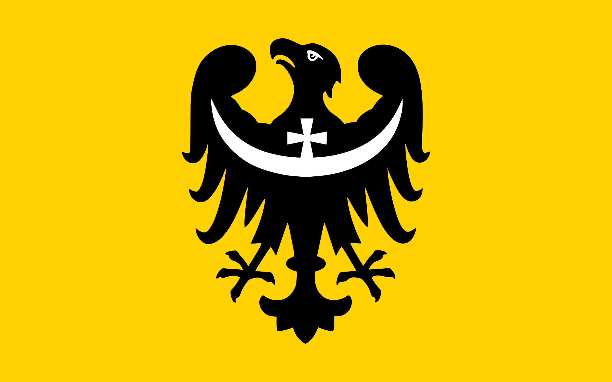 Dolnoslezská vlajka | vlajka, prapor, symbol, vlaječka, obrázek | Polská vojvodství |  2048x1280 px