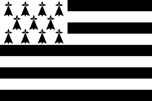 Bretaňská vlajka | vlajka, symbol, prapor, vlaječka, obrázek | Bretaň | Regiony Francie