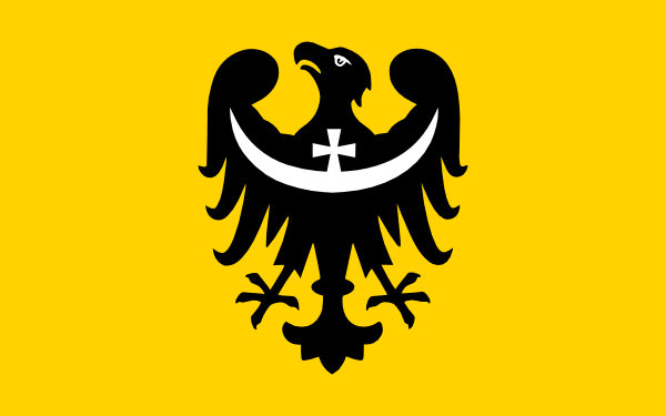 Dolnoslezská vlajka | vlajka, symbol, prapor, vlaječka, obrázek | Dolnoslezské vojvodství | Polská vojvodství