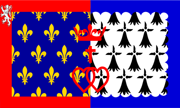 Vlajka Pays de la Loire | vlajka, symbol, prapor, vlaječka, obrázek | Pays de la Loire | Regiony Francie
